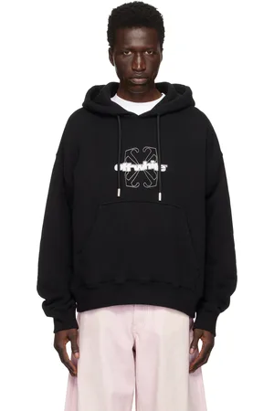 OFF-WHITE Pull à capuche de planchiste noir à quatre flèches