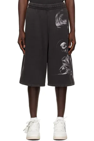 OFF-WHITE Short de survêtement Matthew noir à image