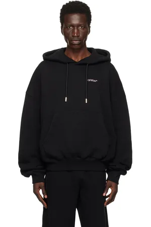 OFF-WHITE Pull à capuche noir à quatre flèches
