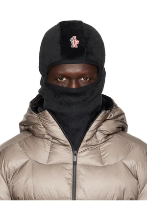 Moncler Passe-montagne noir en molleton velouté