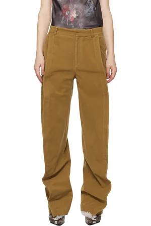 Y / PROJECT Pantalon beige à coutures pincées - Evergreen