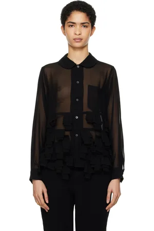 Comme des Garçons Chemisier noir en georgette