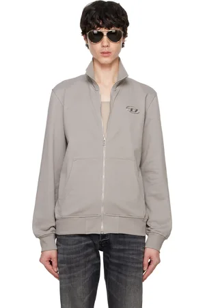 Diesel Pull molletonné S-Ginni-Zip-Od gris