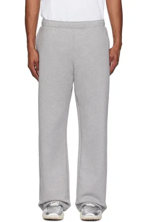 Marine Serre Pantalon de survêtement gris en molleton à logo