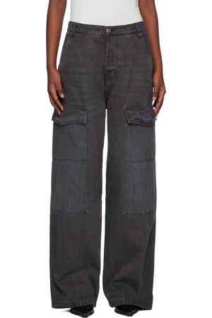Ami Pantalon de travail cargo ample gris en denim