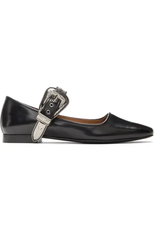 TOGA PULLA Ballerines de style Charles IX noires à boucle à ardillon