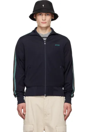 Ami Blouson de survêtement bleu marine à glissière