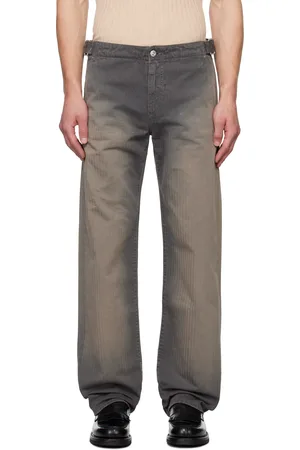 OUR LEGACY Pantalon camionneur gris et brun clair