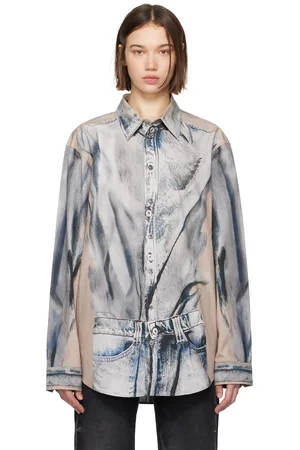 Y / PROJECT Chemise beige à effet trompe l