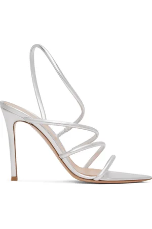 Gianvito Rossi Sandales à talon aiguille Ettie argentées