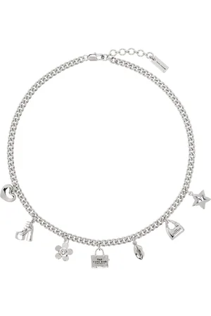 Marc Jacobs Collier argenté à mini breloques graphiques