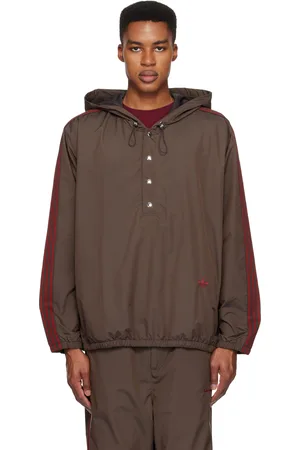 WALES BONNER Anorak brun en taffetas édition adidas Originals