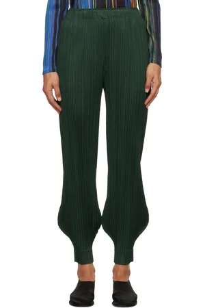PLEATS PLEASE ISSEY MIYAKE Pantalon Monthly Colors October vert