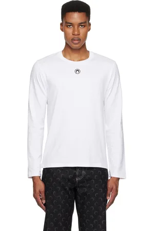 Marine Serre T-shirt à manches longues blanc