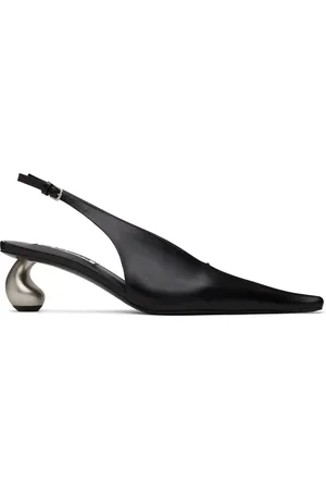 Jil Sander Chaussures à talon sculptural noires à bride arrière