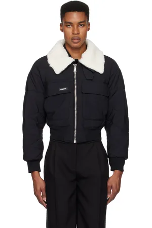 COPERNI Blouson aviateur noir en jersey C+