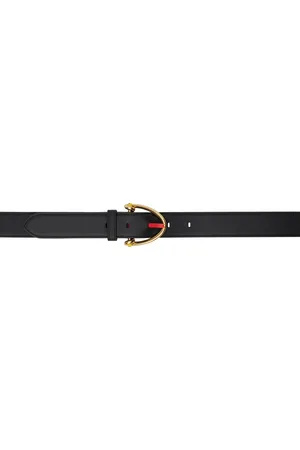 Bottega Veneta Ceinture noire à boucle de style serpent