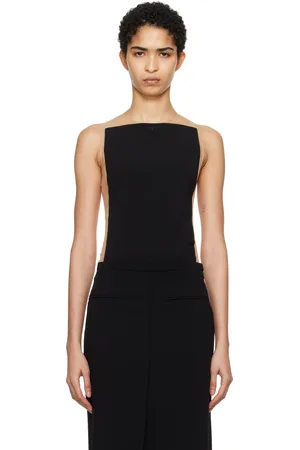 Courrèges Justaucorps Illusion noir et beige