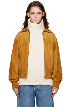 Bottega Veneta Blouson brun clair en suède de veau