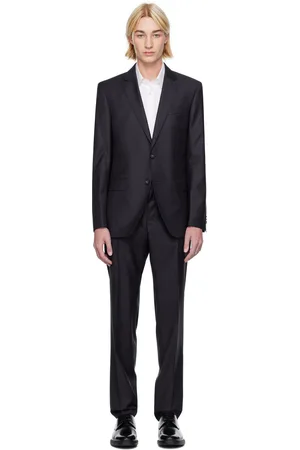 HUGO BOSS Complet ajusté bleu marine