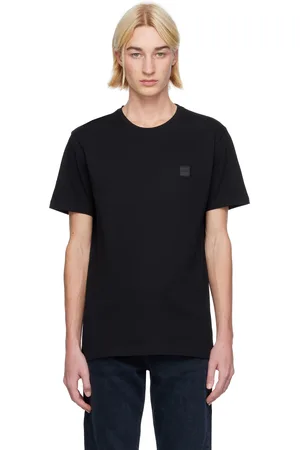 HUGO BOSS T-shirt noir à écusson à logo