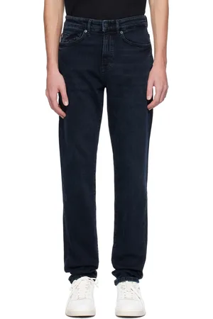HUGO BOSS Jean bleu marine à effet délavé