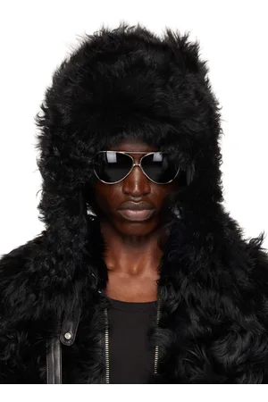 Moose Knuckles Chapeau de pilote Efna noir en peau retournée - Moose Lab