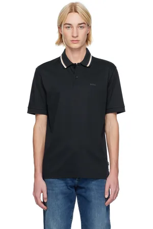 HUGO BOSS Polo ajusté bleu marine