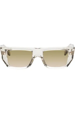 Cutler and Gross Lunettes de soleil rectangulaires 1413 kaki