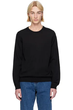 HUGO BOSS Pull ajusté noir
