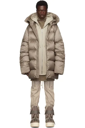 Rick Owens Blouson Cyclopic gris à capuche - Moncler +