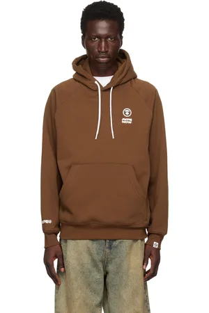 A Bathing Ape Pull à capuche brun à logo AAPE Now