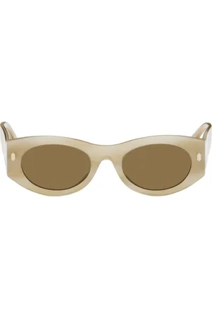 Fendi Lunettes de soleil beiges à logos Roma