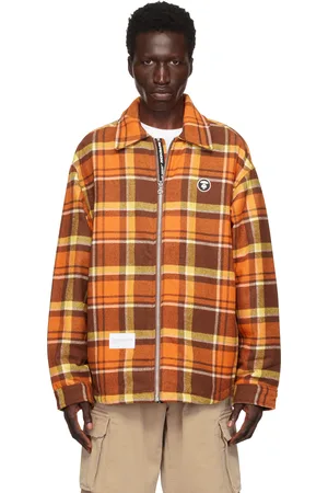 A Bathing Ape Blouson orange et brun à logo AAPE Now