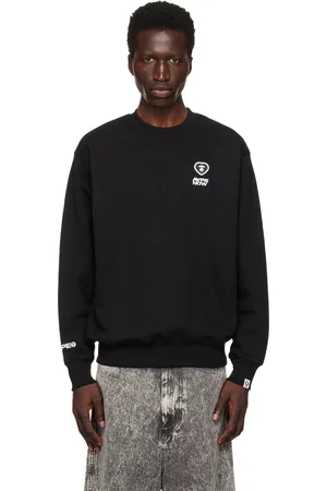 A Bathing Ape Pull molletonné noir à logo AAPE Now