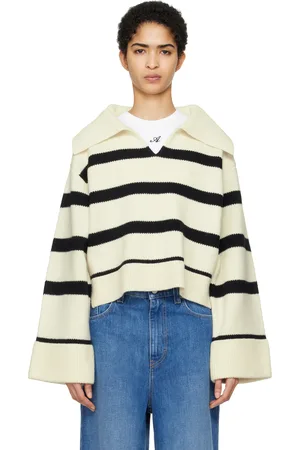 Axel Arigato Pull écourté Clio blanc cassé et noir