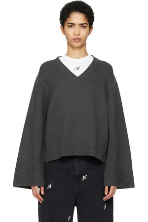 Axel Arigato Pull Rain gris à col en V
