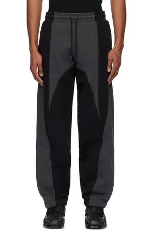 MUGLER Pantalon de survêtement gris en molleton léger
