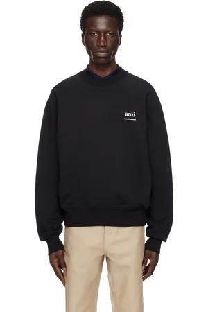 Ami Pull molletonné noir à logos