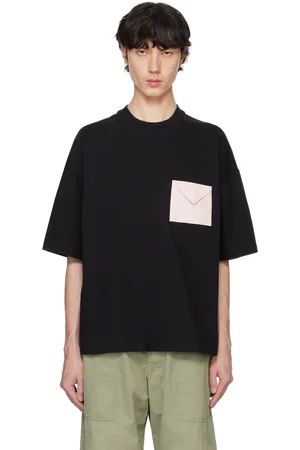 Bottega Veneta T-shirt surdimensionné noir en jersey de coton pima