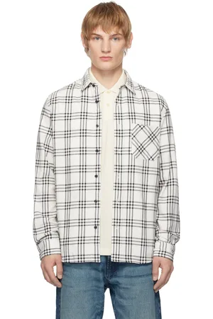HUGO BOSS Chemise blanc cassé en coton