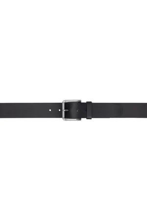 HUGO BOSS Ceinture noire à boucle à logo gravé