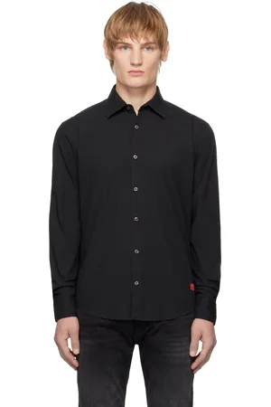 HUGO BOSS Chemise noire en popeline