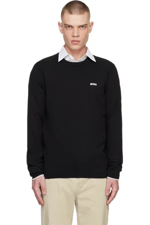 HUGO BOSS Pull noir à logo