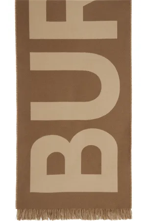 Burberry Écharpe brune en laine à logo