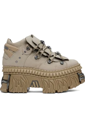 Vetements Baskets beiges à plateforme à flammes gaufrées édition New Rock