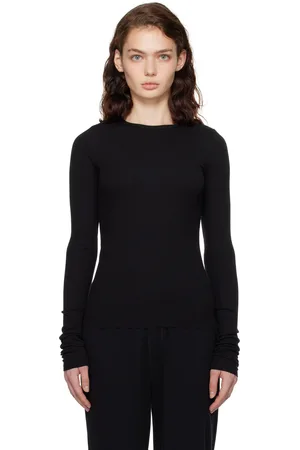 ÉTERNE T-shirt à manches longues ajusté noir