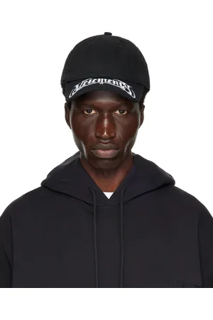 Vetements Casquette noire à logo Metal