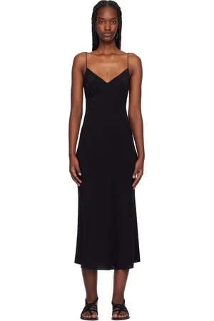 MATTEAU Robe à enfiler noire à dos ouvert