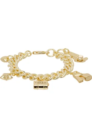 Marc Jacobs Bracelet doré à breloques graphiques